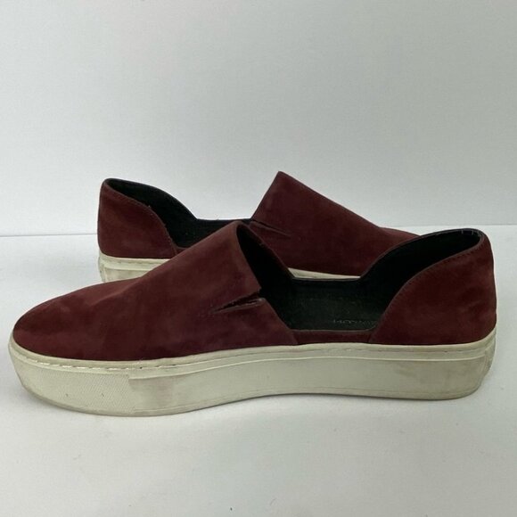 Rebecca Minkoff Red d'Orsay Nana Slip On Flats Size 10 Burgundy Maroon Shoes - Picture 3 of 11
